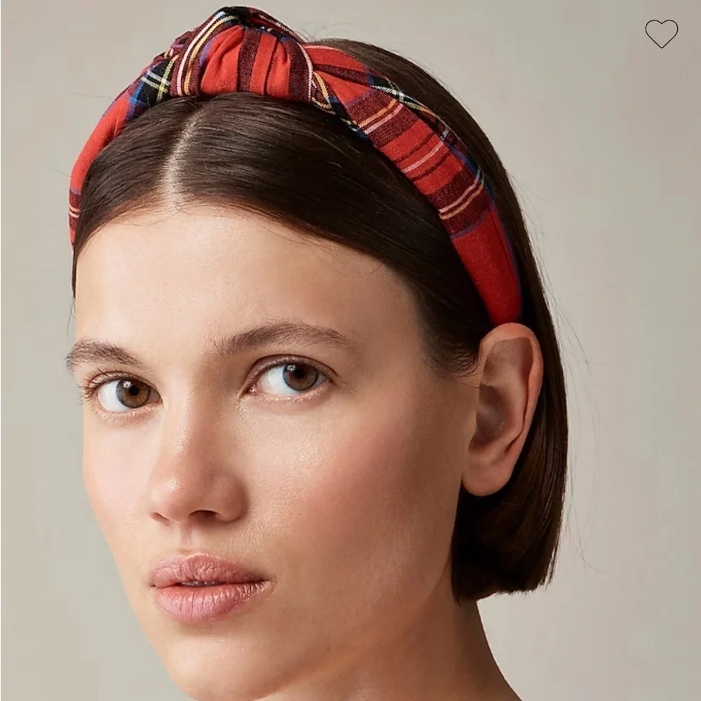 J. Crew Tartan knot headband